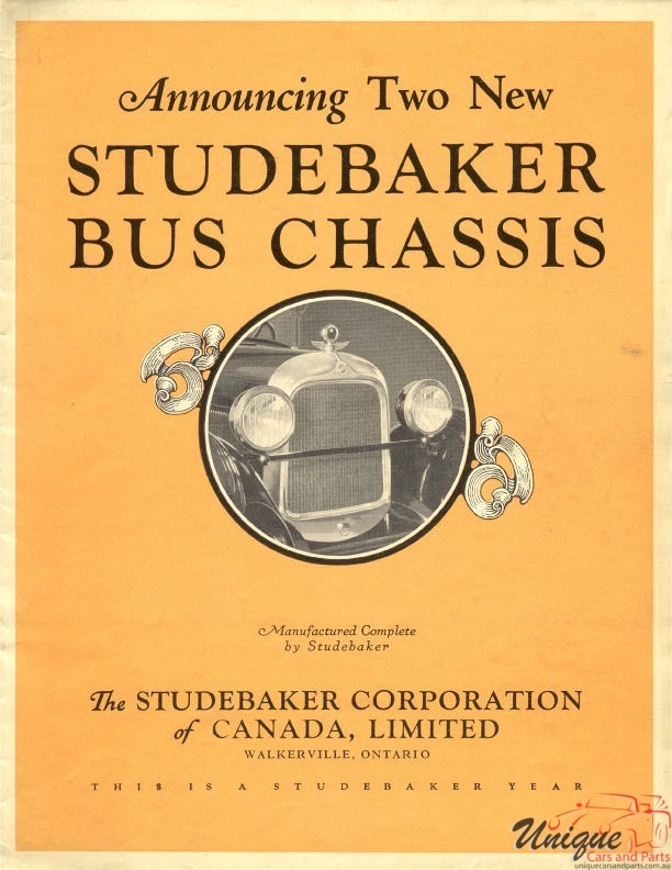 1925 Studebaker Bus Catalogue